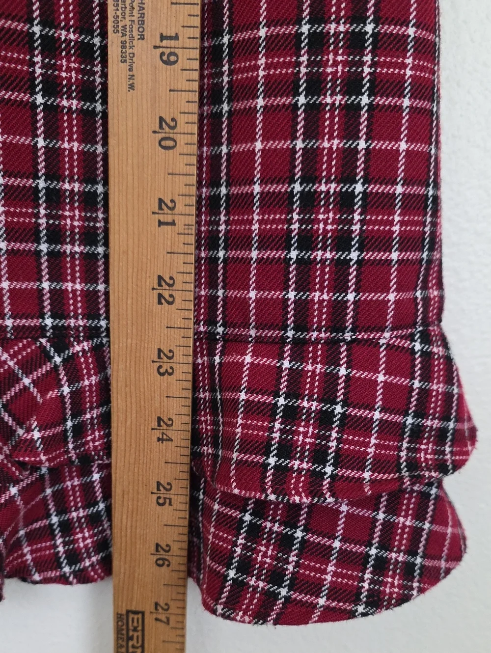 Gymboree Red Black & White Plaid Jumper Dress Girls 7